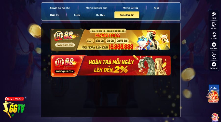 Qh88 khuyến mãi khủng tặng thưởng cho hội viên